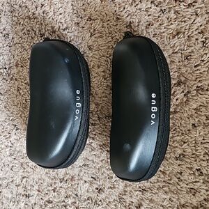 Set Of 2 Vogue Black Eyewear Cases